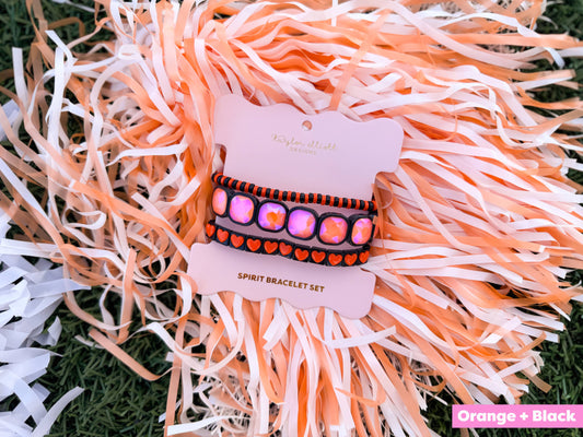 Team Spirit Stretch Bracelet Set - ORANGE