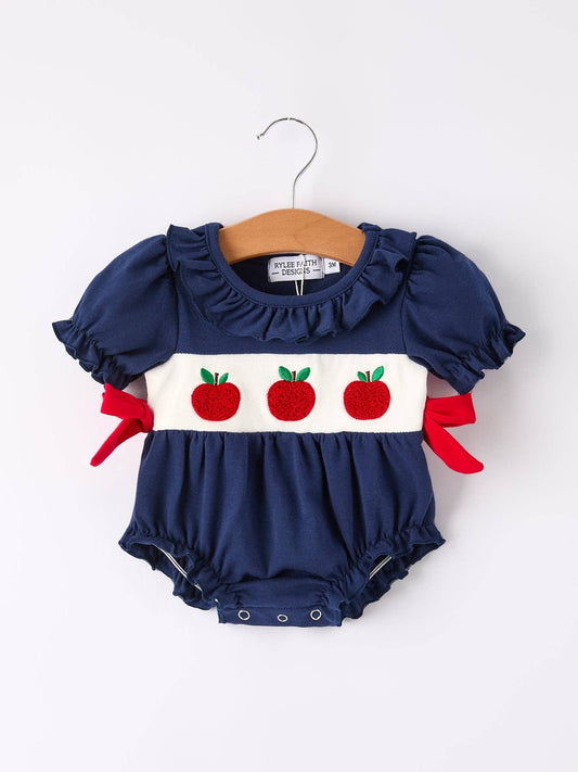 Baby Apple Bow Romper