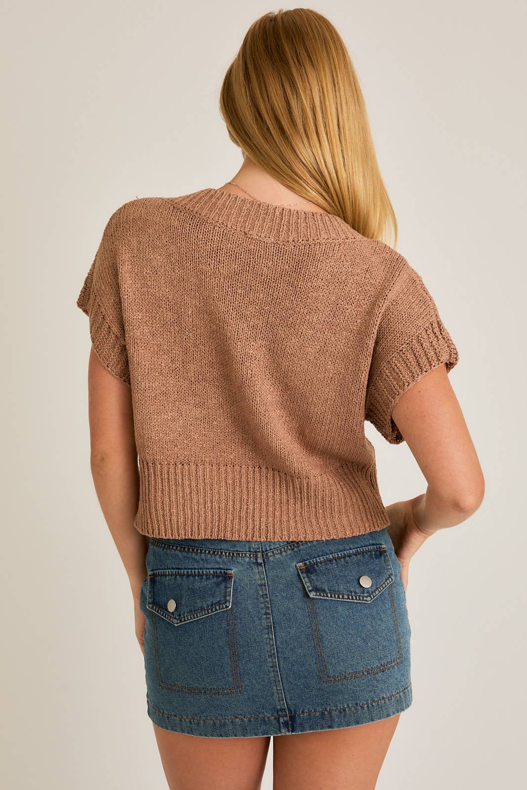 Mocha V-Neck Top