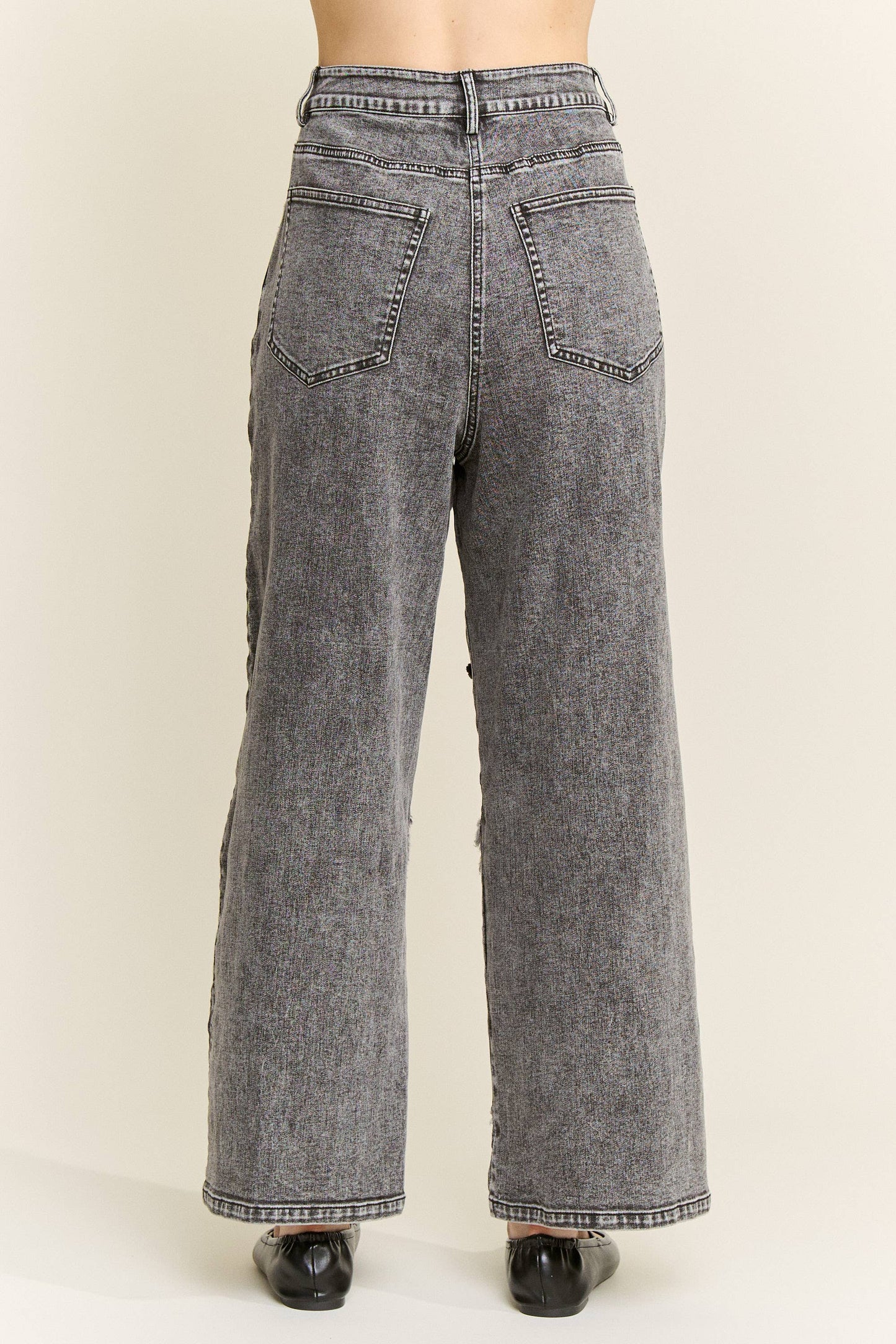 Bling Rhinestone Cut-Out Jeans