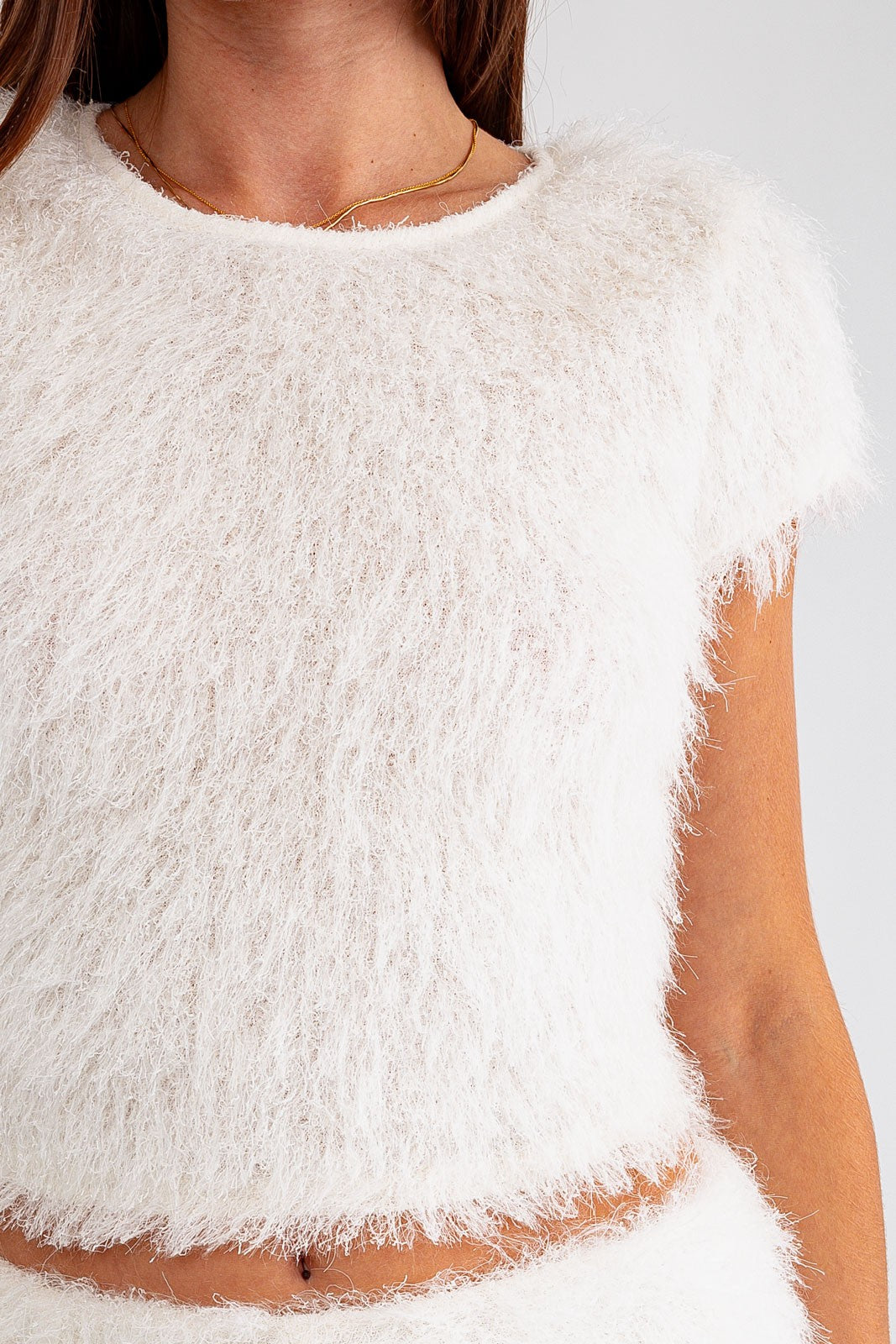Winter Snow Fuzzy Top