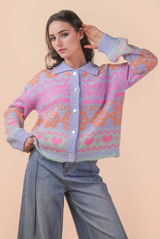 Cozy Knitted Heart Sweater