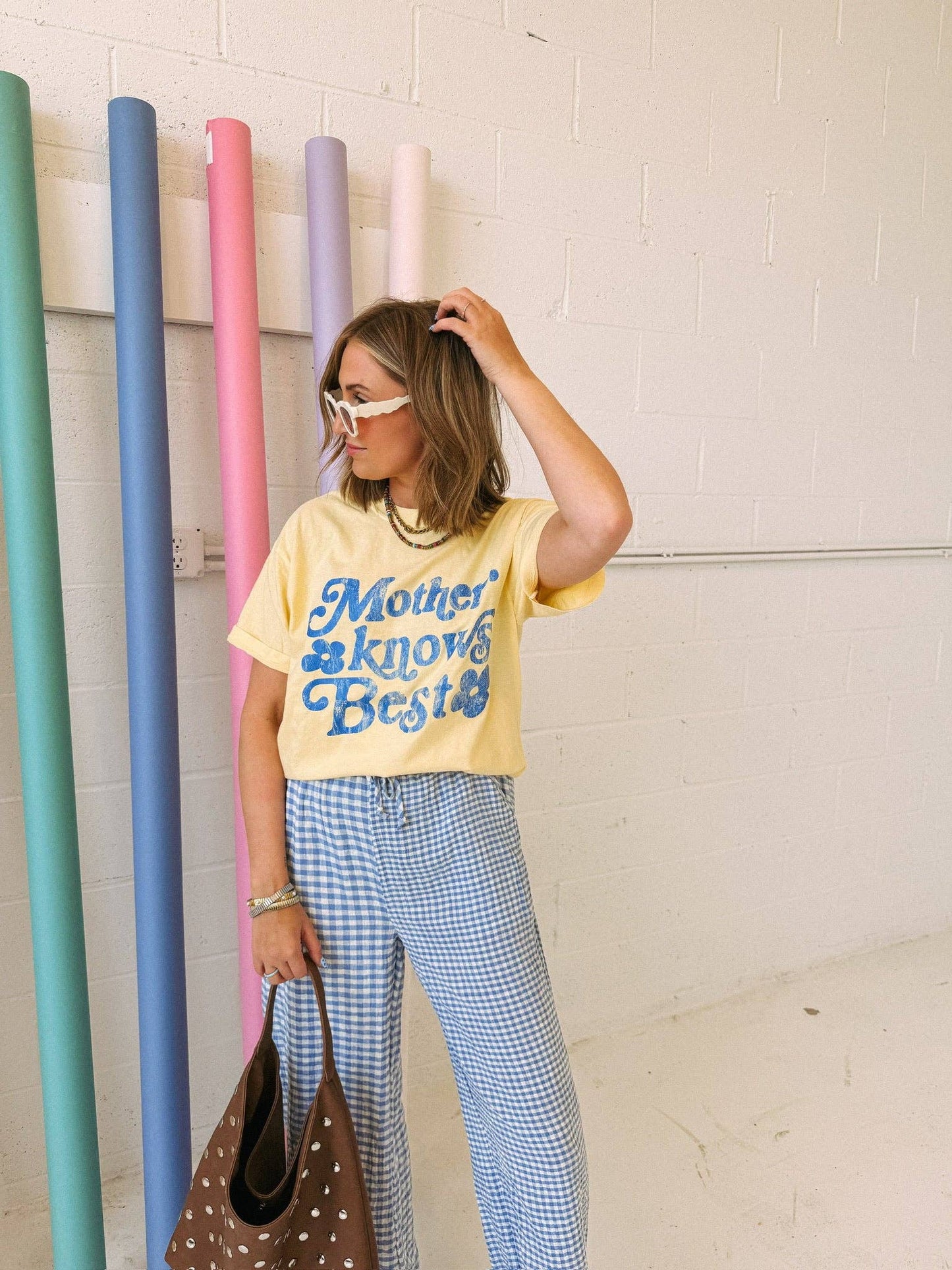 Mother Knows Best Tee - Yellow
