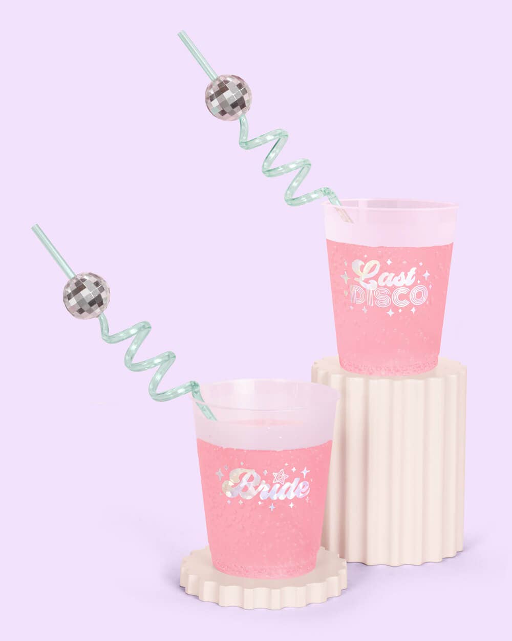Turquoise Disco Straws