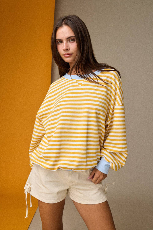 Striped Relaxed Fit Pullover
