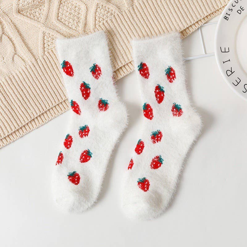 Fruit Fleece Fuzzy Socks