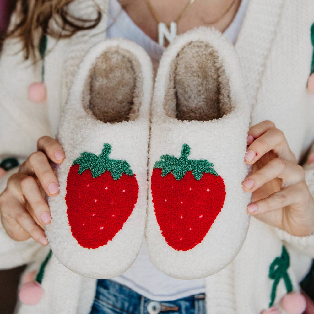 Large Strawberry Slippers