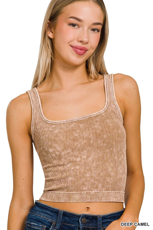 Camel Ribbed Tank