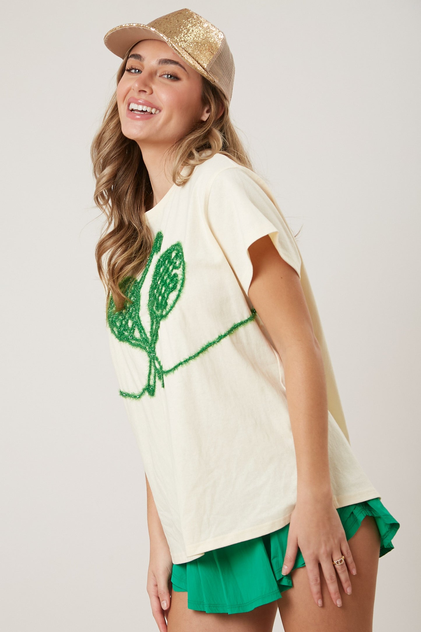Tennis Racket Embroidery Tee