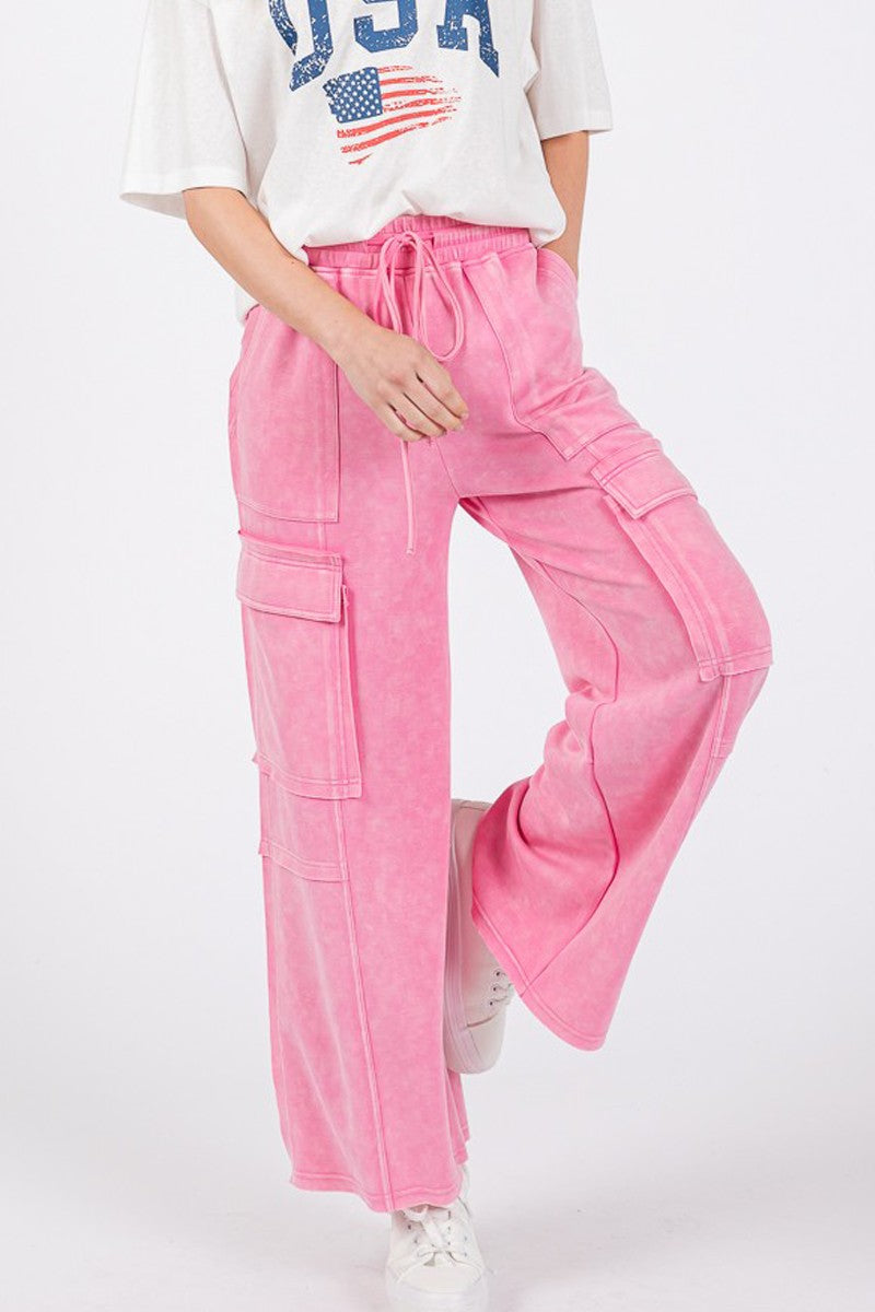Bubblegum Cargo Sweat Pants