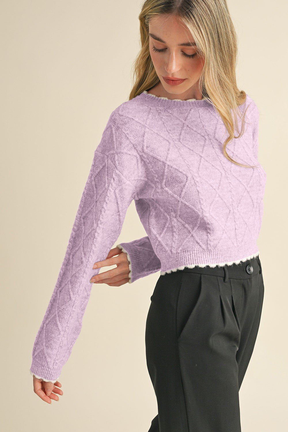 Light Lilac Sweetheart Sweater