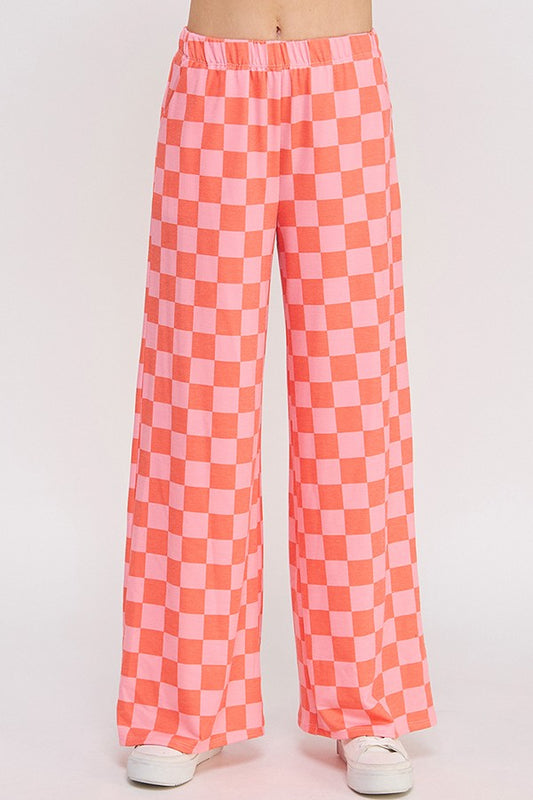 Orange Crush Checkered Pants