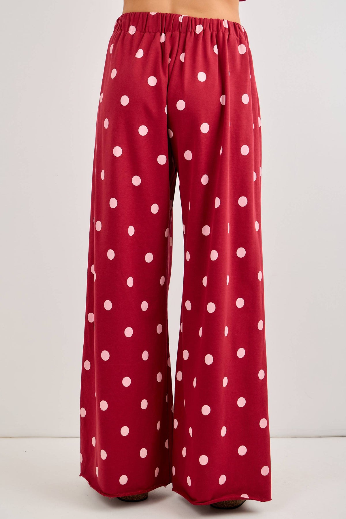 Polka Dot Wide-Leg Pants