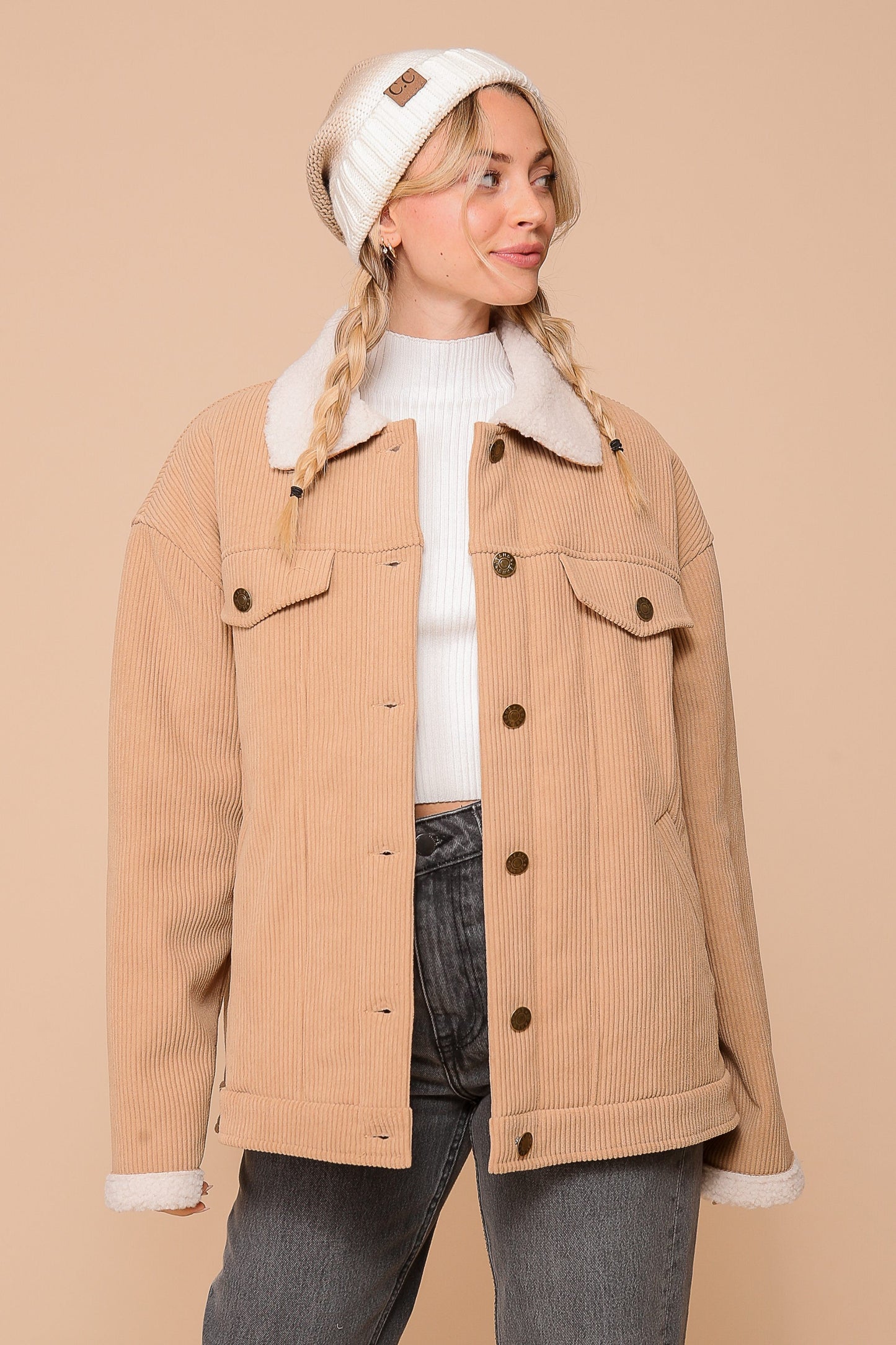 Cozy Corduroy Oversized Jacket