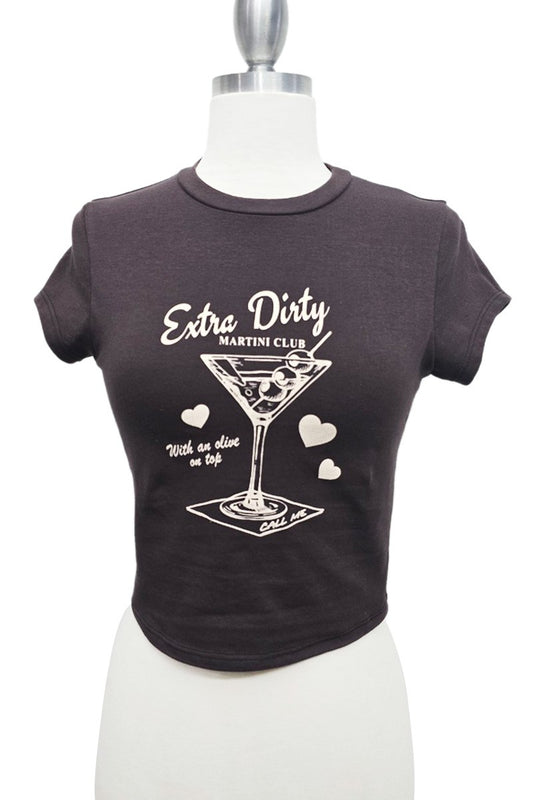 Dirty Martini Tee - Brown