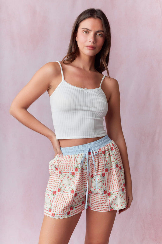Floral Patchwork Shorts