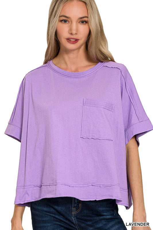 Basic Purple Pocket Top