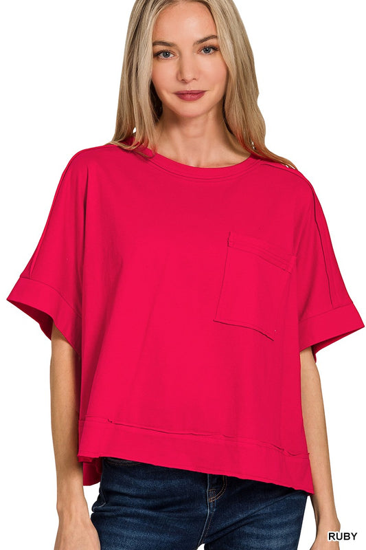 Red Ruby Pocket Top