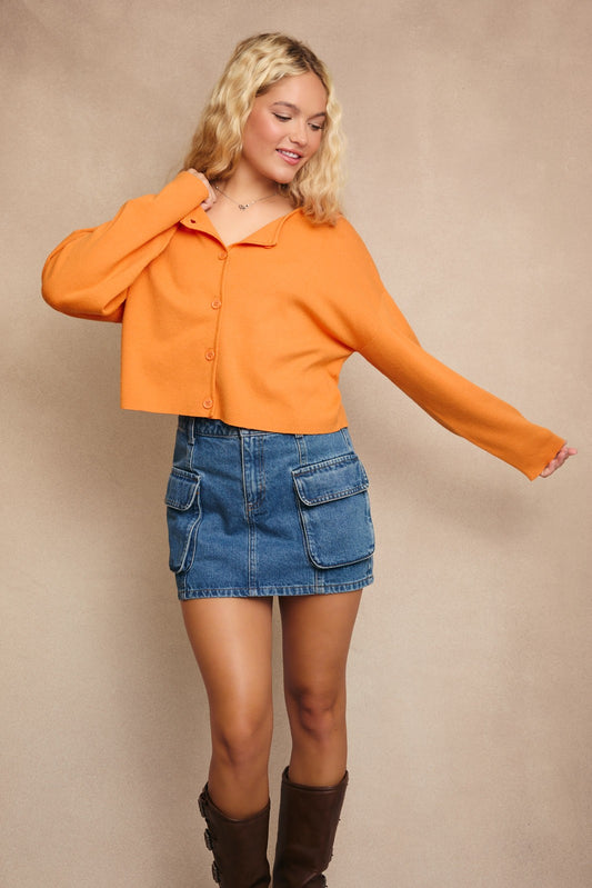 Tangerine Knit Cardigan