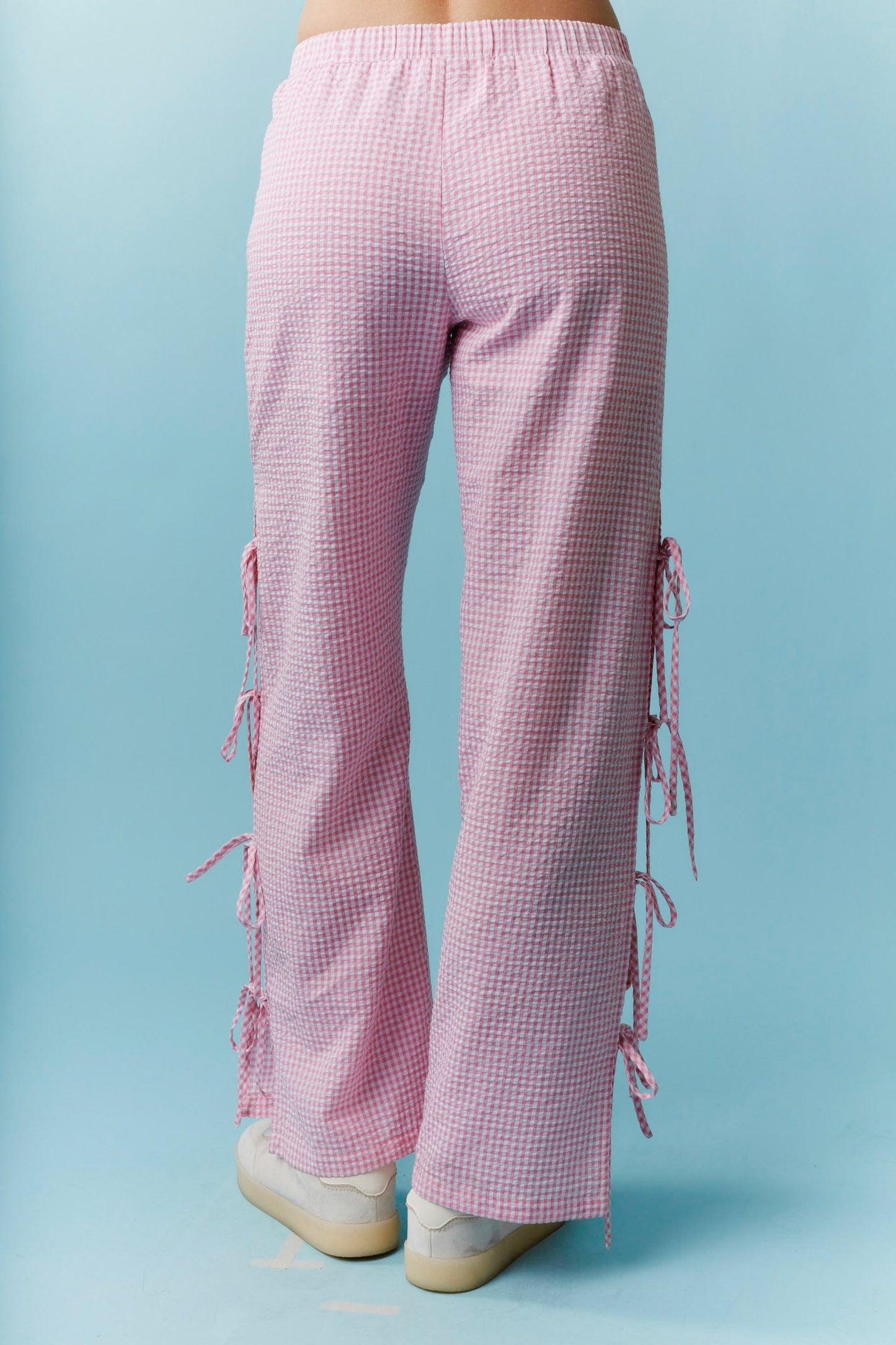 America Pink Gingham Pants