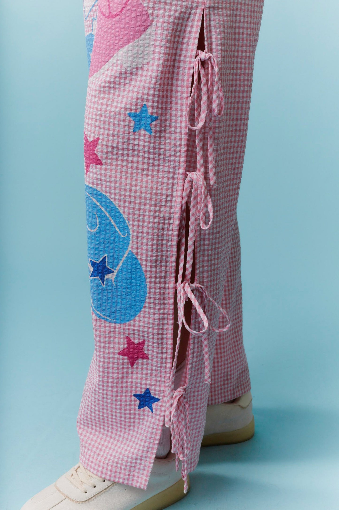 America Pink Gingham Pants