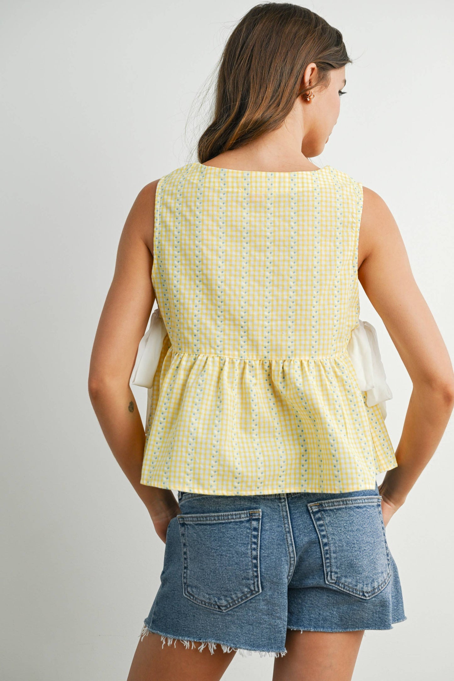 Yellow Lily Peplum Top