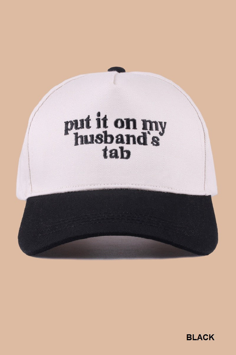Husband's Tab Embroidered Hat