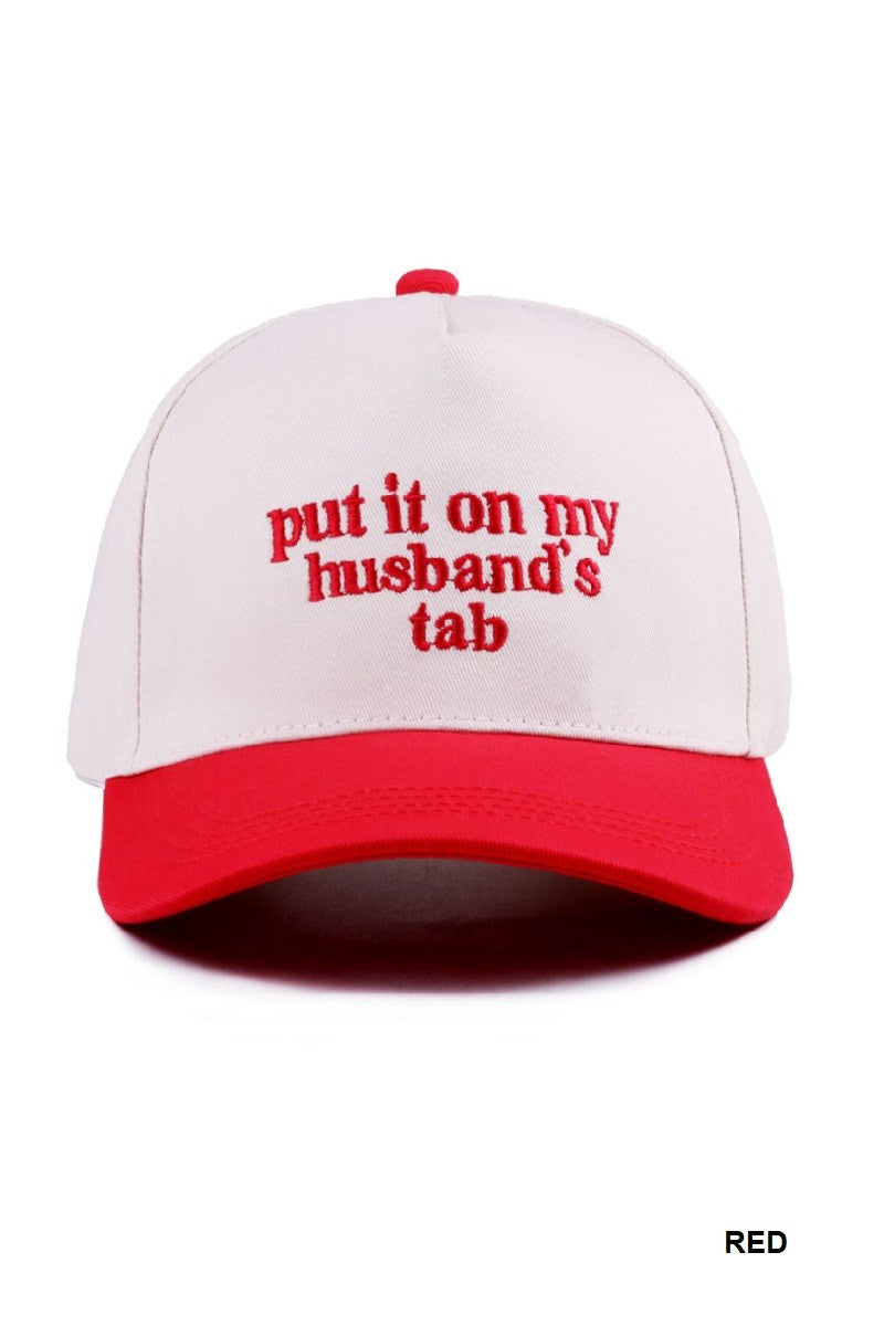 Husband's Tab Embroidered Hat