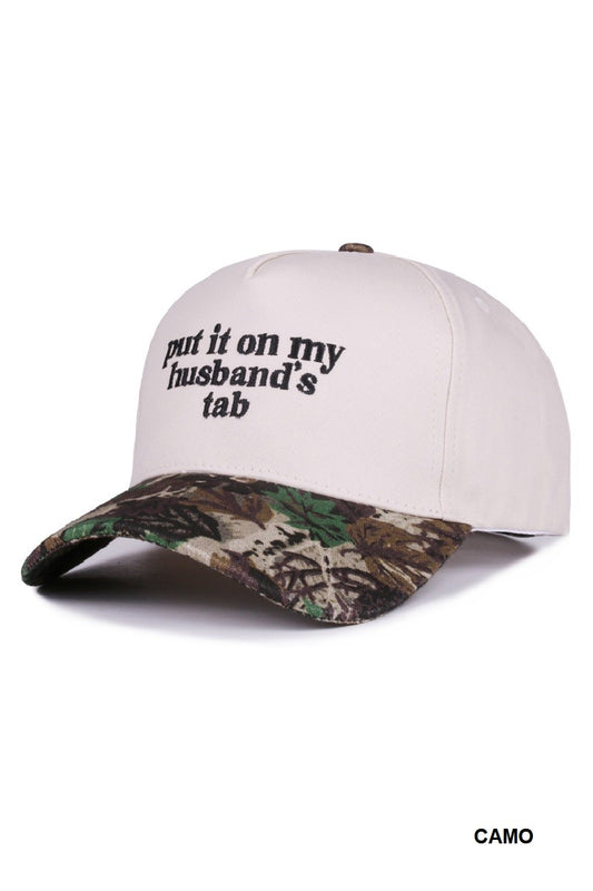 Husband's Tab Embroidered Hat