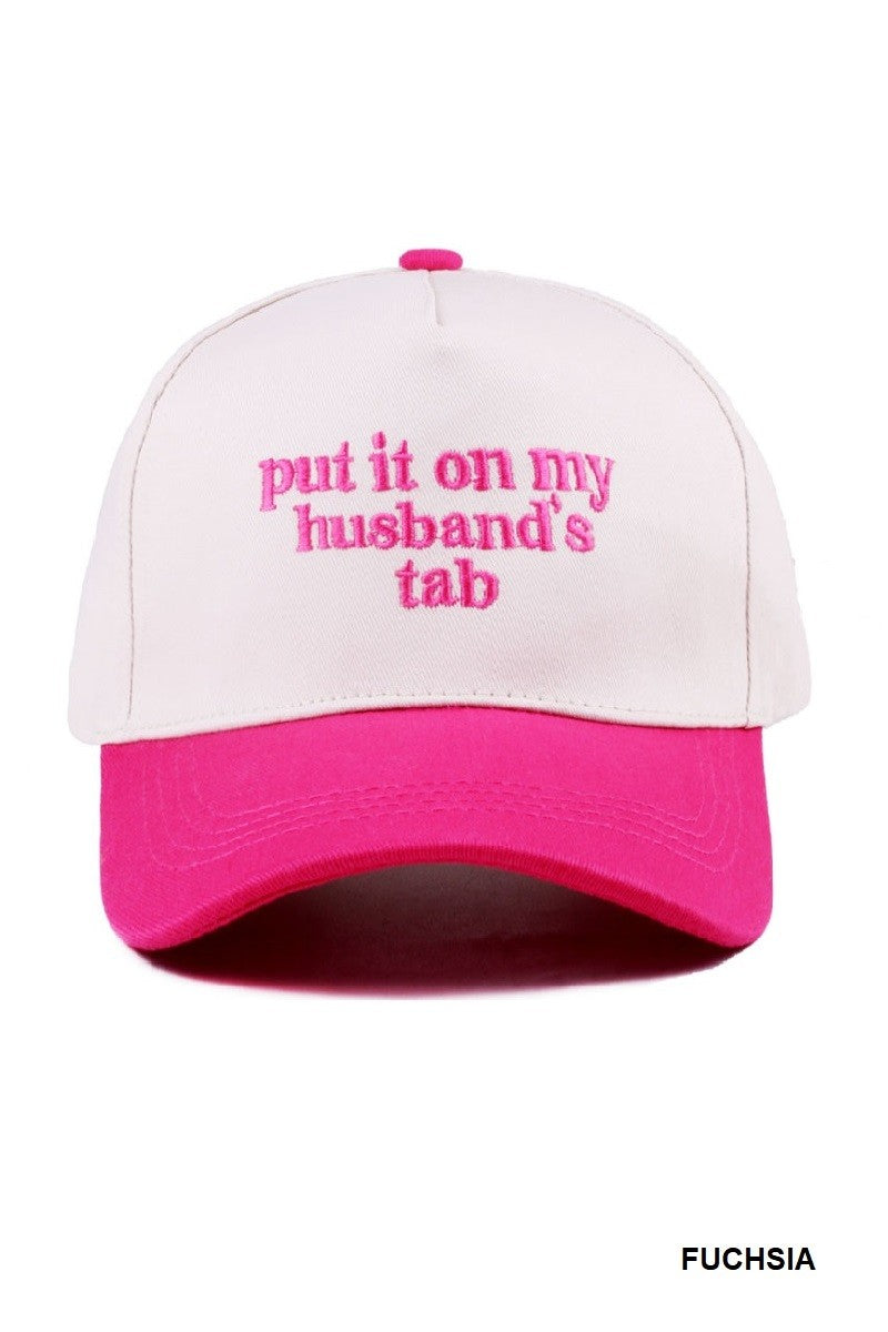 Husband's Tab Embroidered Hat