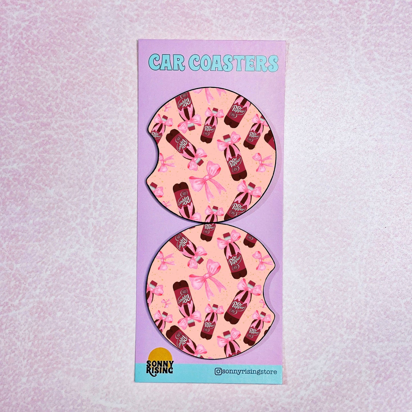 Car Coasters - Coquette Dr. Pepper
