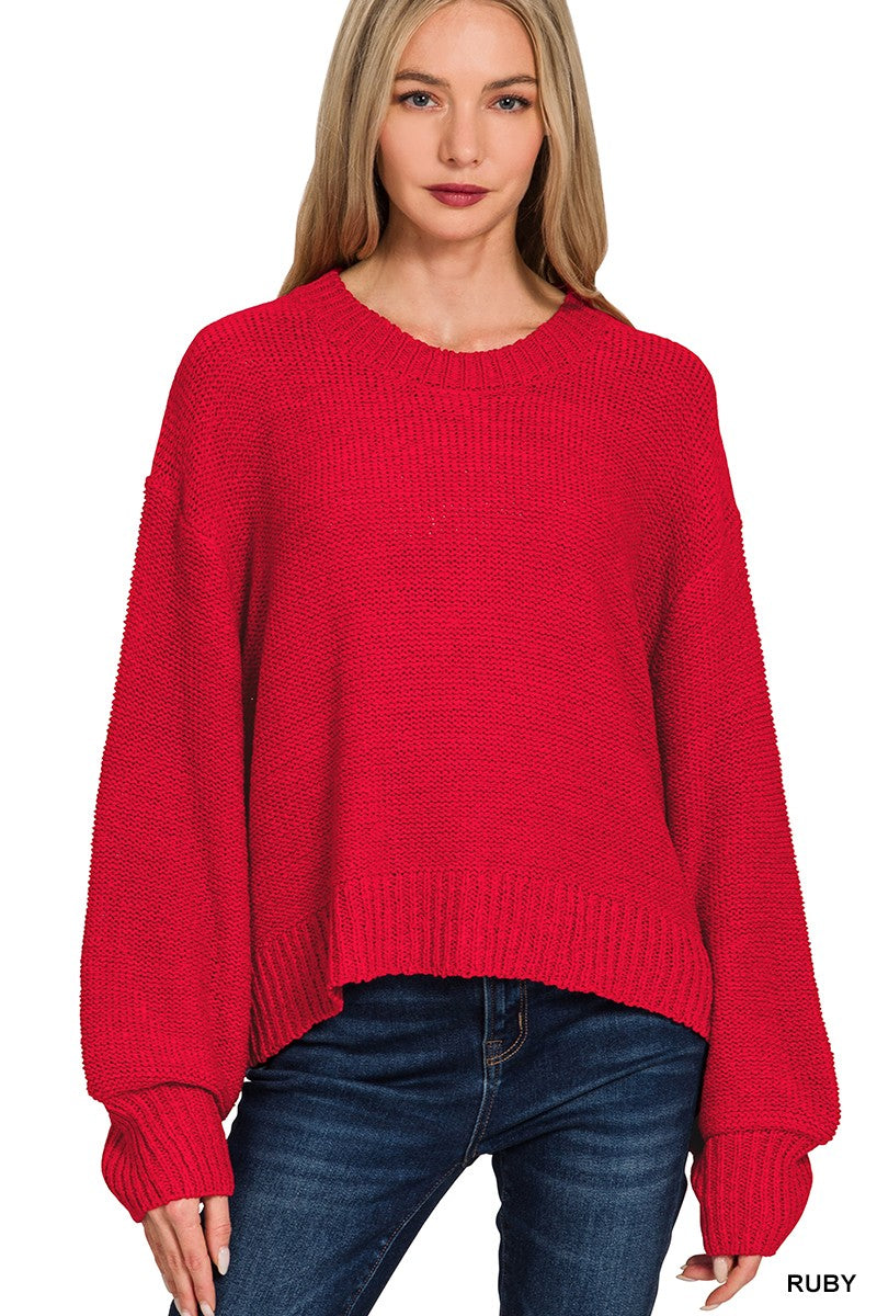 Ruby Balloon Sleeve Sweater