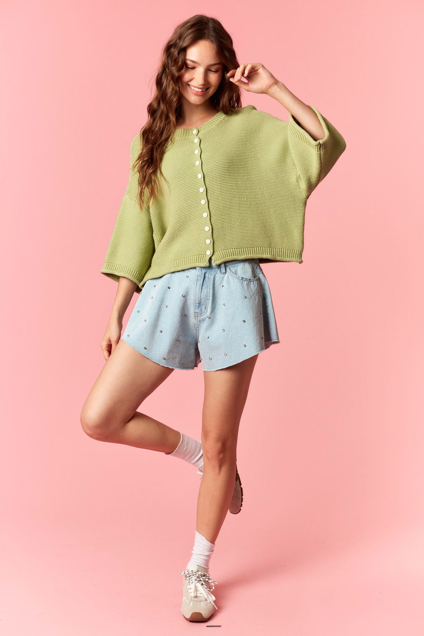 Kiwi Half Sleeve Cardigan