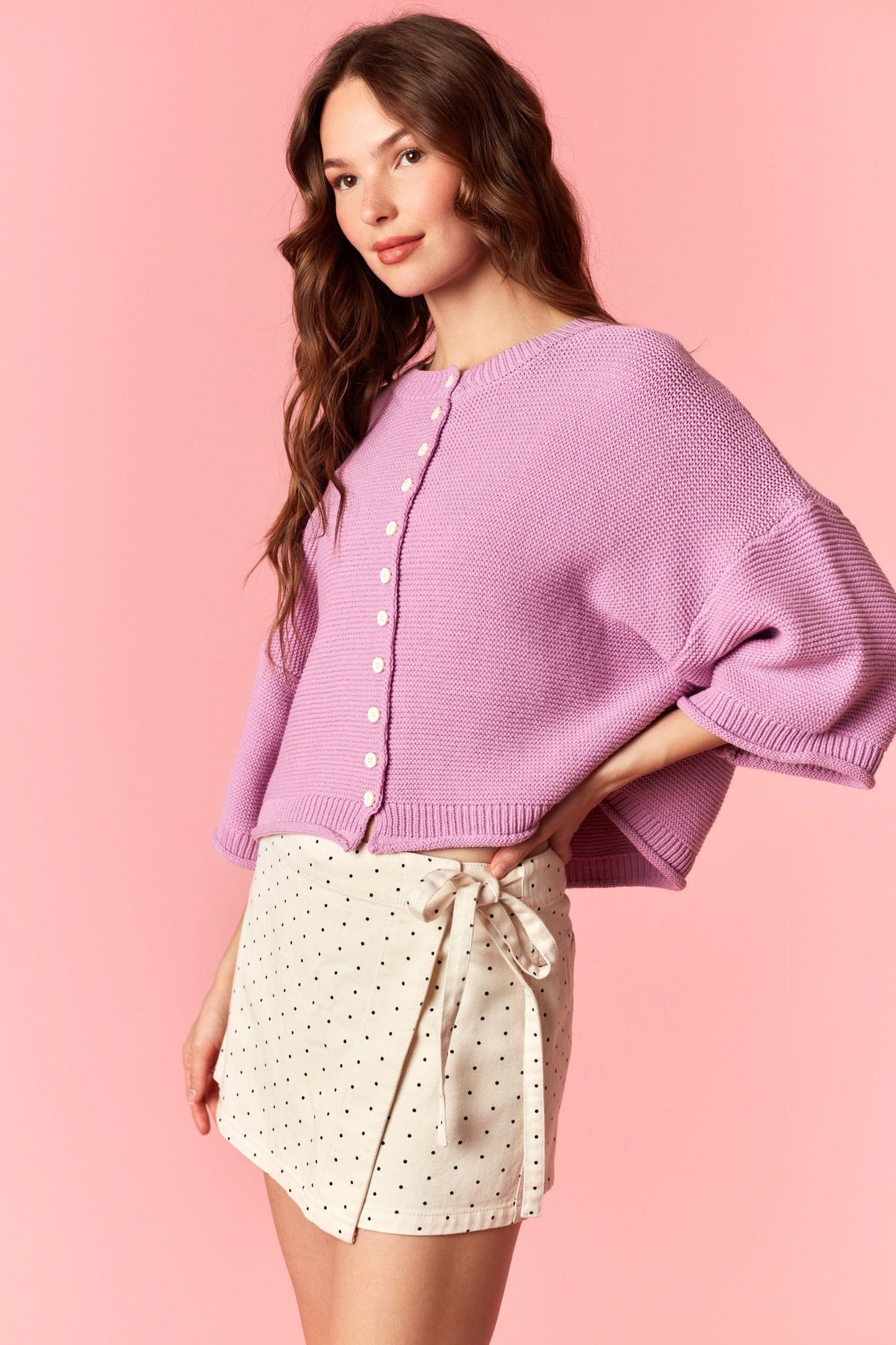 Orchid Half Sleeve Cardigan
