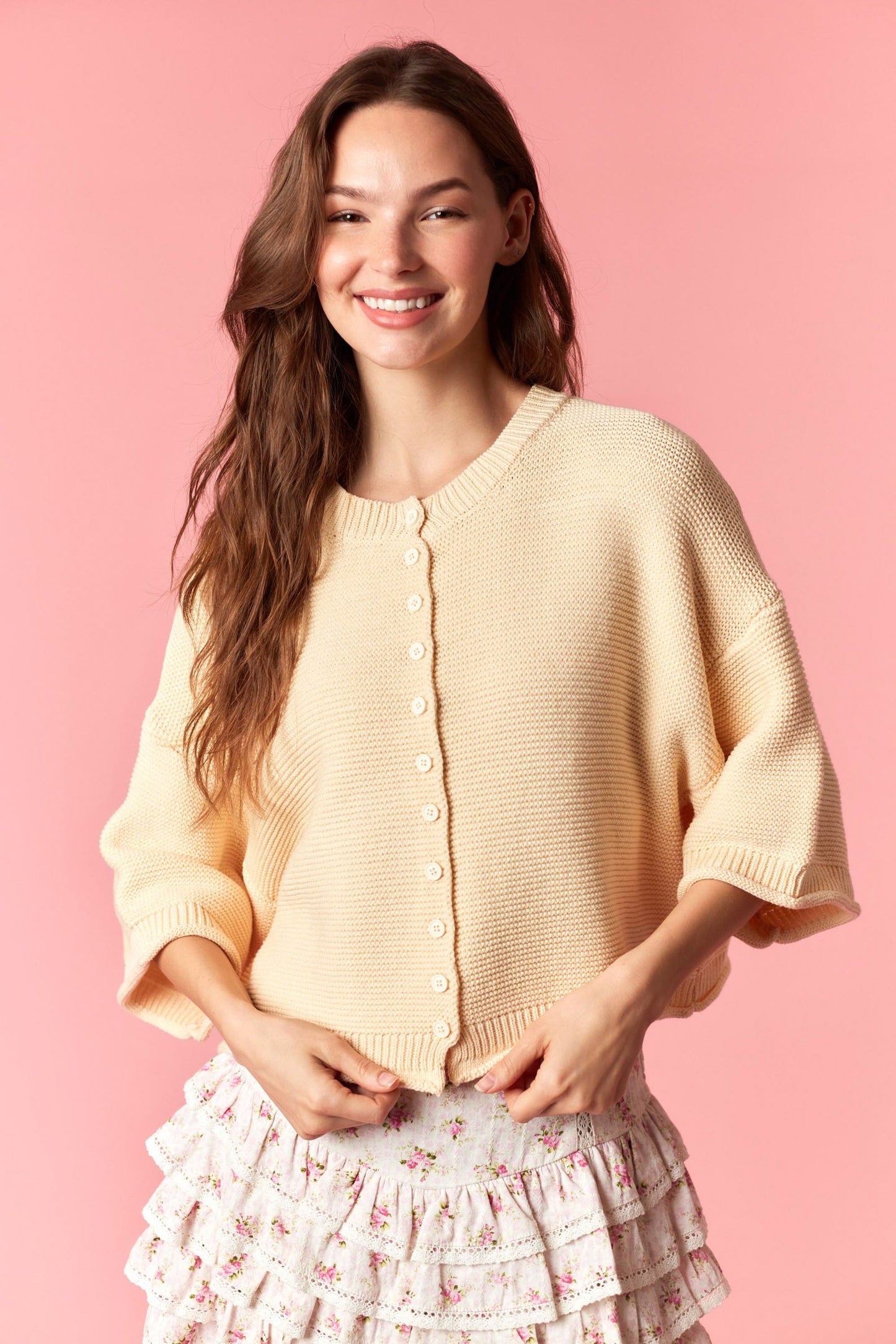 Banana Half Sleeve Cardigan