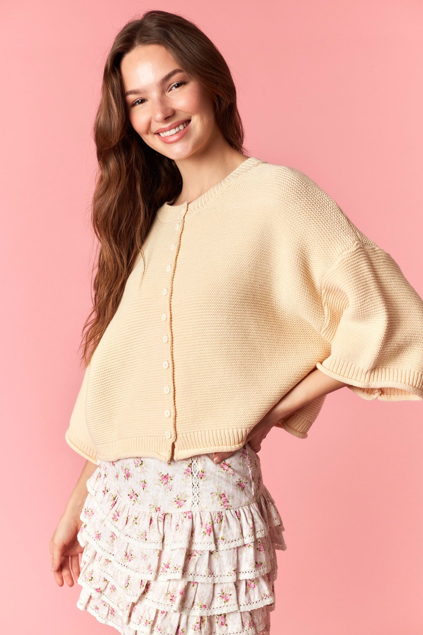 Banana Half Sleeve Cardigan