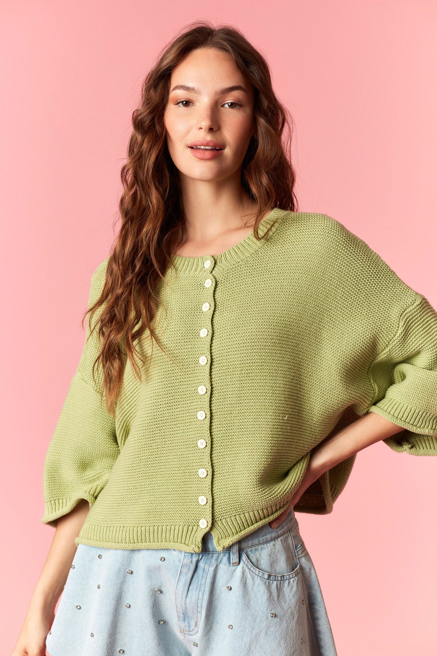 Kiwi Half Sleeve Cardigan