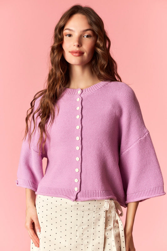 Orchid Half Sleeve Cardigan