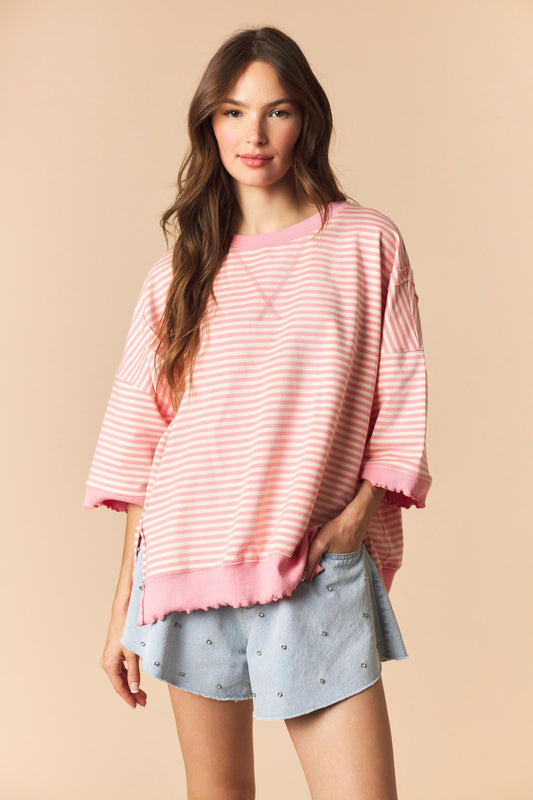 Light Pink Lettuce Edge Top