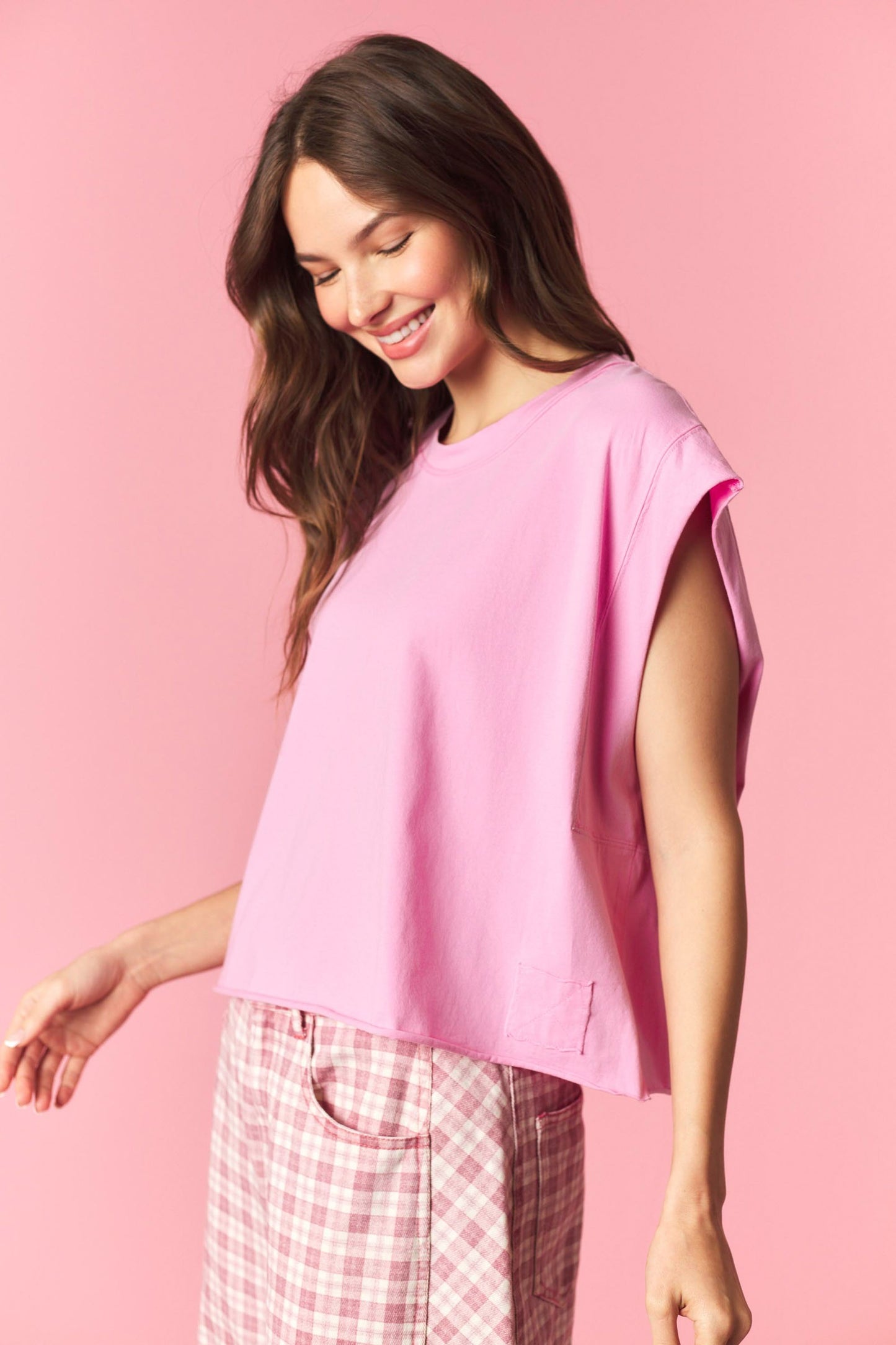 Bubblegum Sleeveless Crop Top