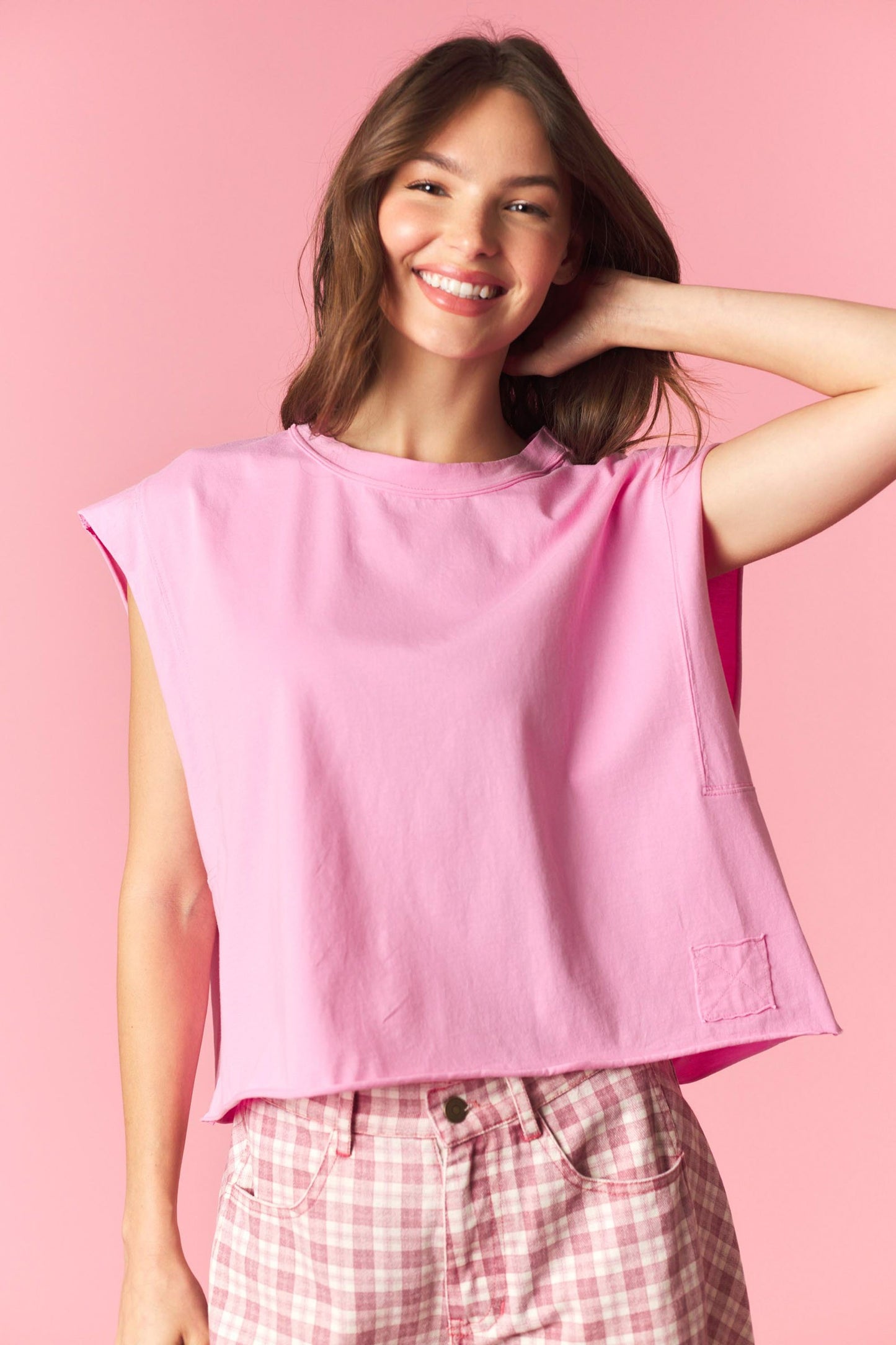 Bubblegum Sleeveless Crop Top