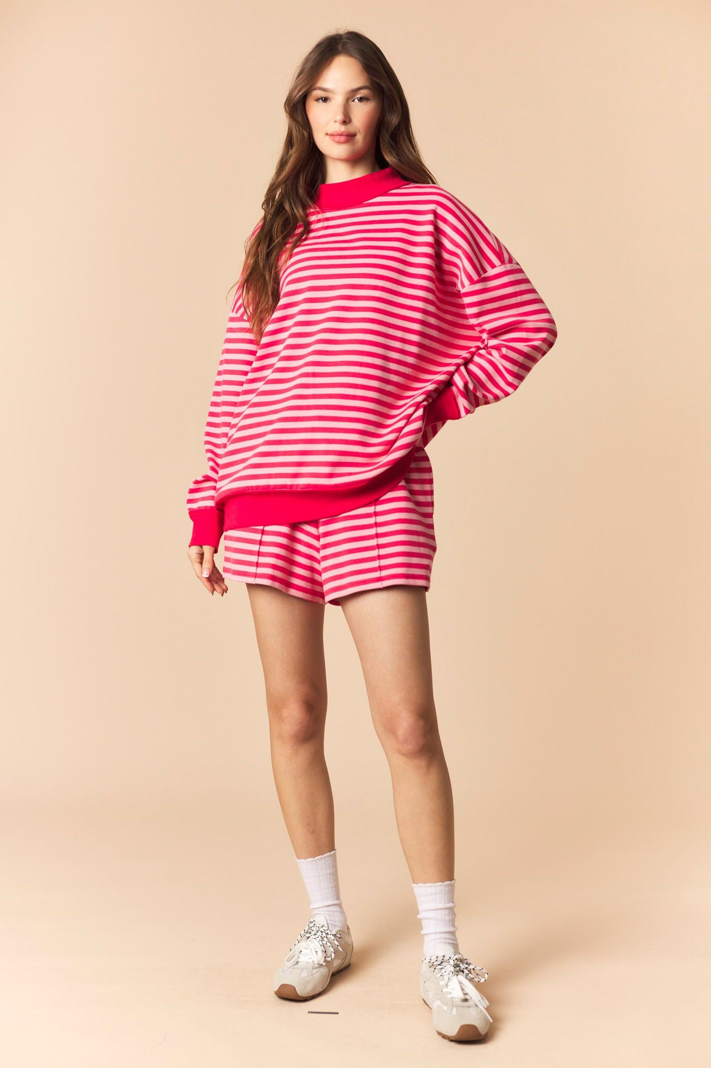 Fuchsia Striped Set