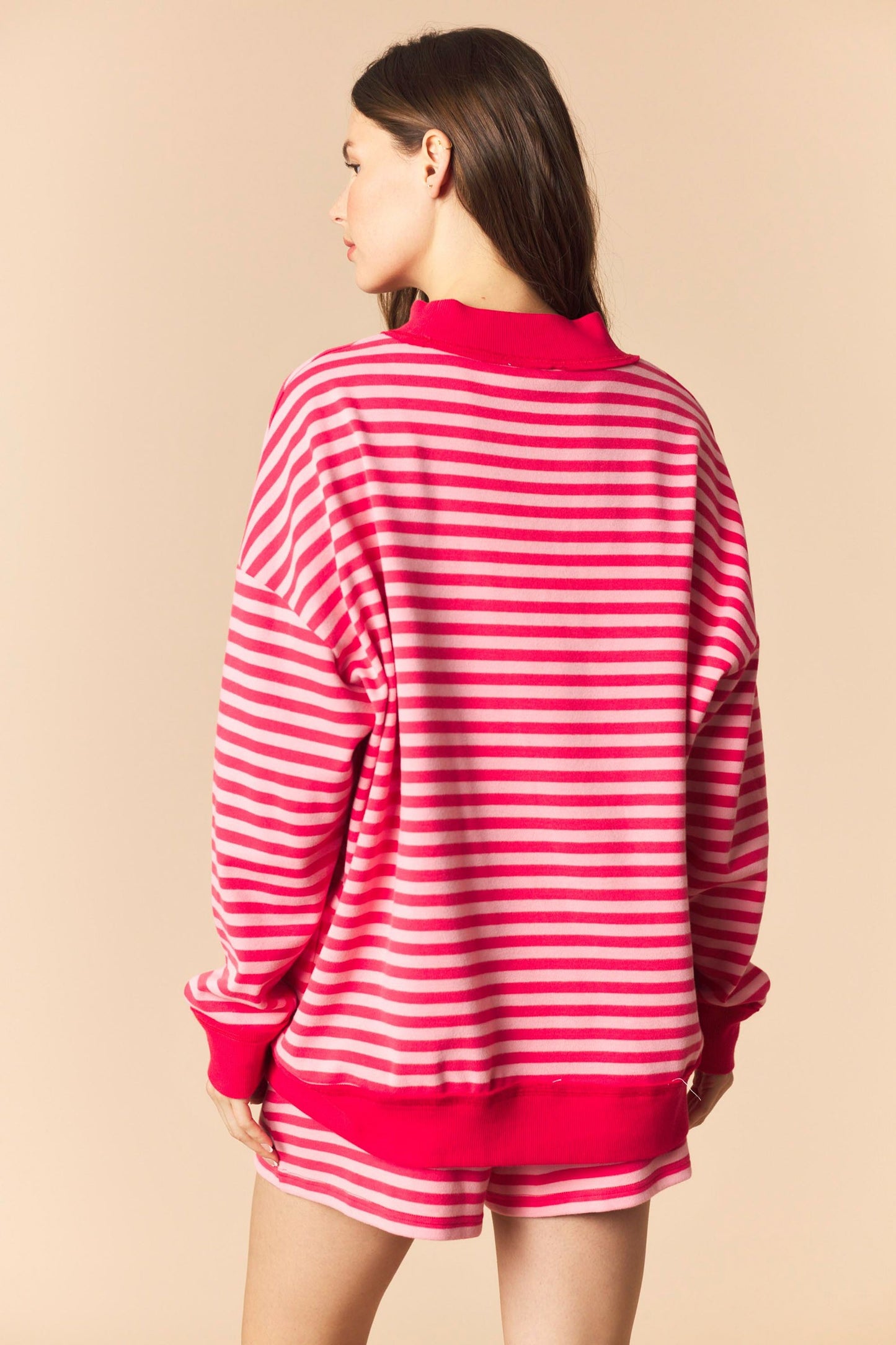 Fuchsia Striped Set
