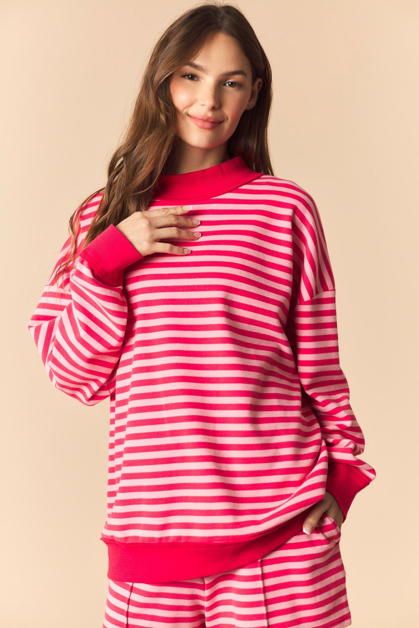 Fuchsia Striped Set