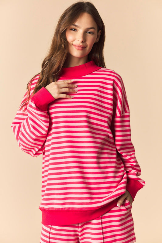 Fuchsia Striped Set
