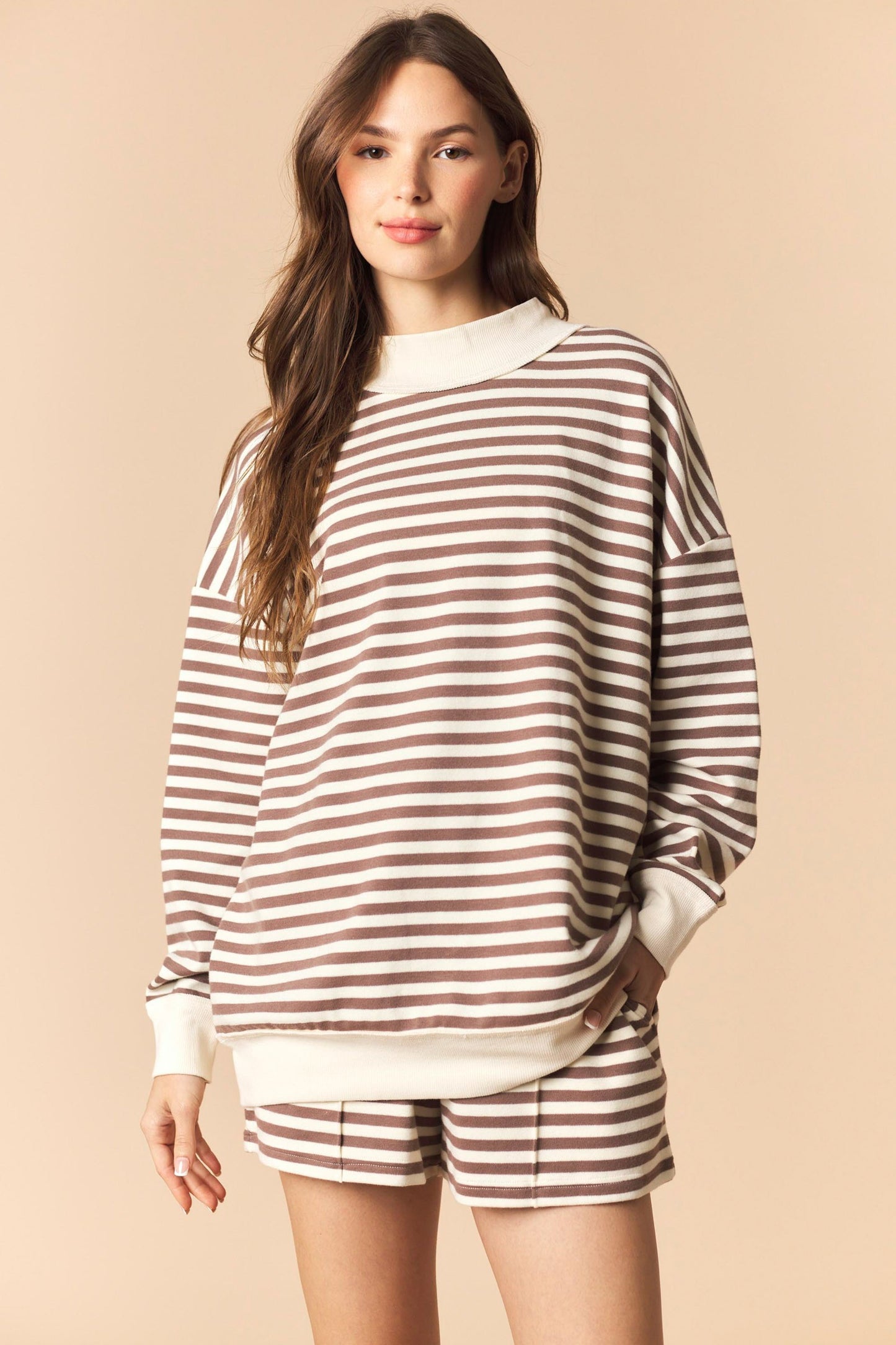 Mocha Striped Set
