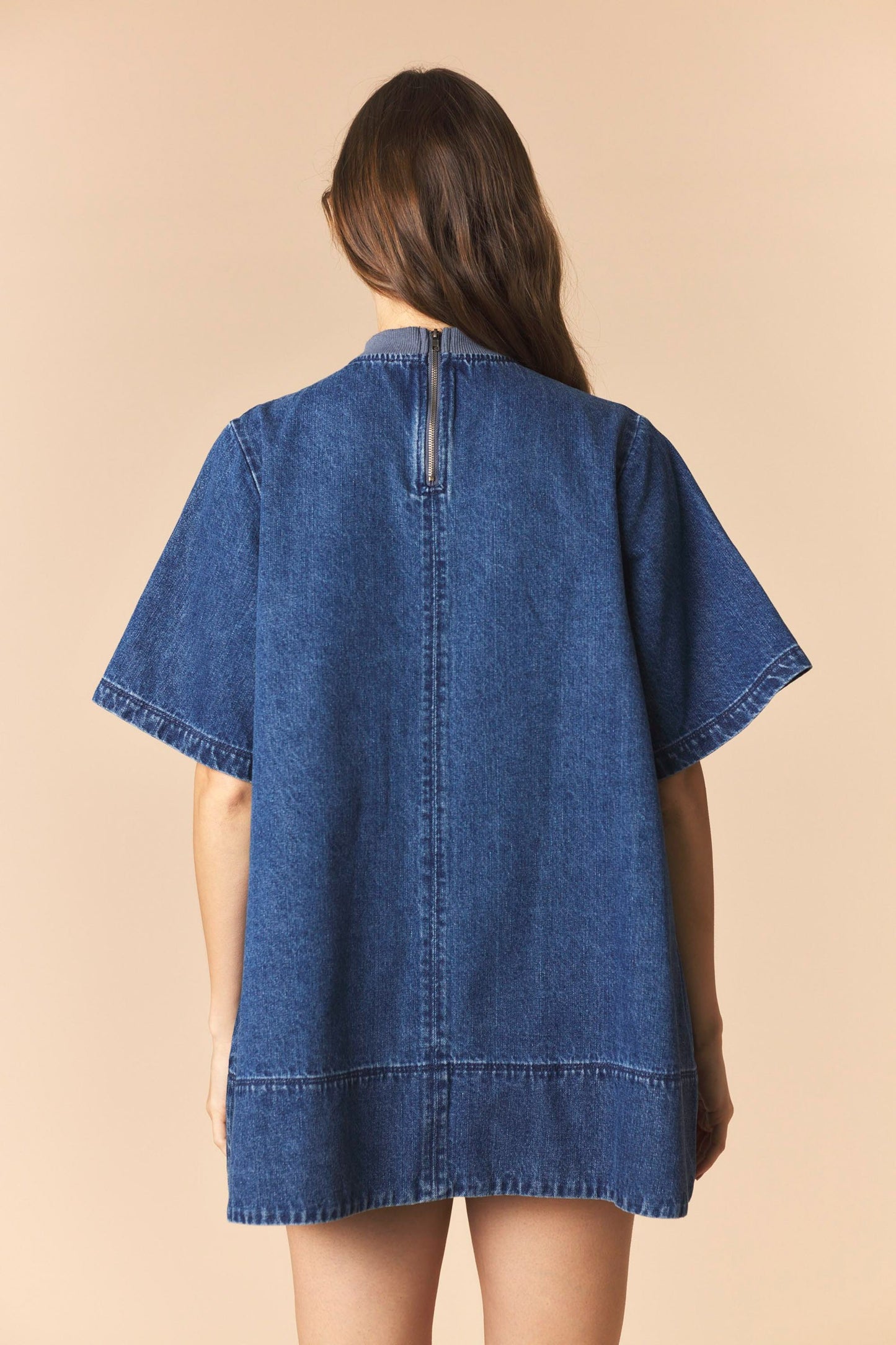 Football Patches Denim Dress