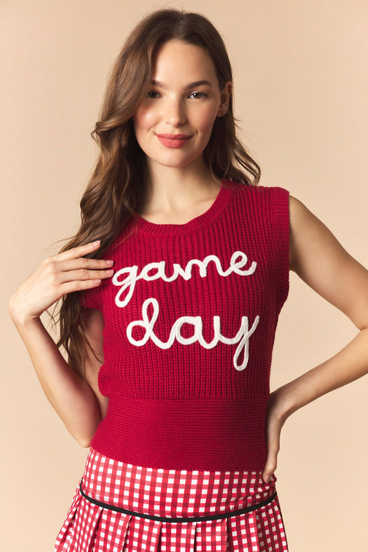 Crimson 'Game Day' Sweater Vest
