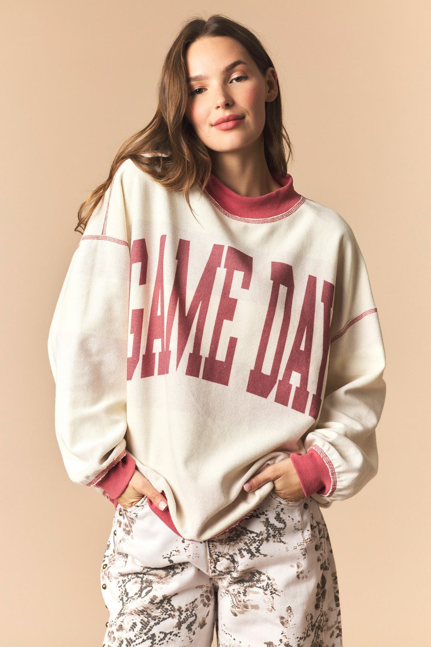 Reversible Gameday Sweatshirt - CRIMSON