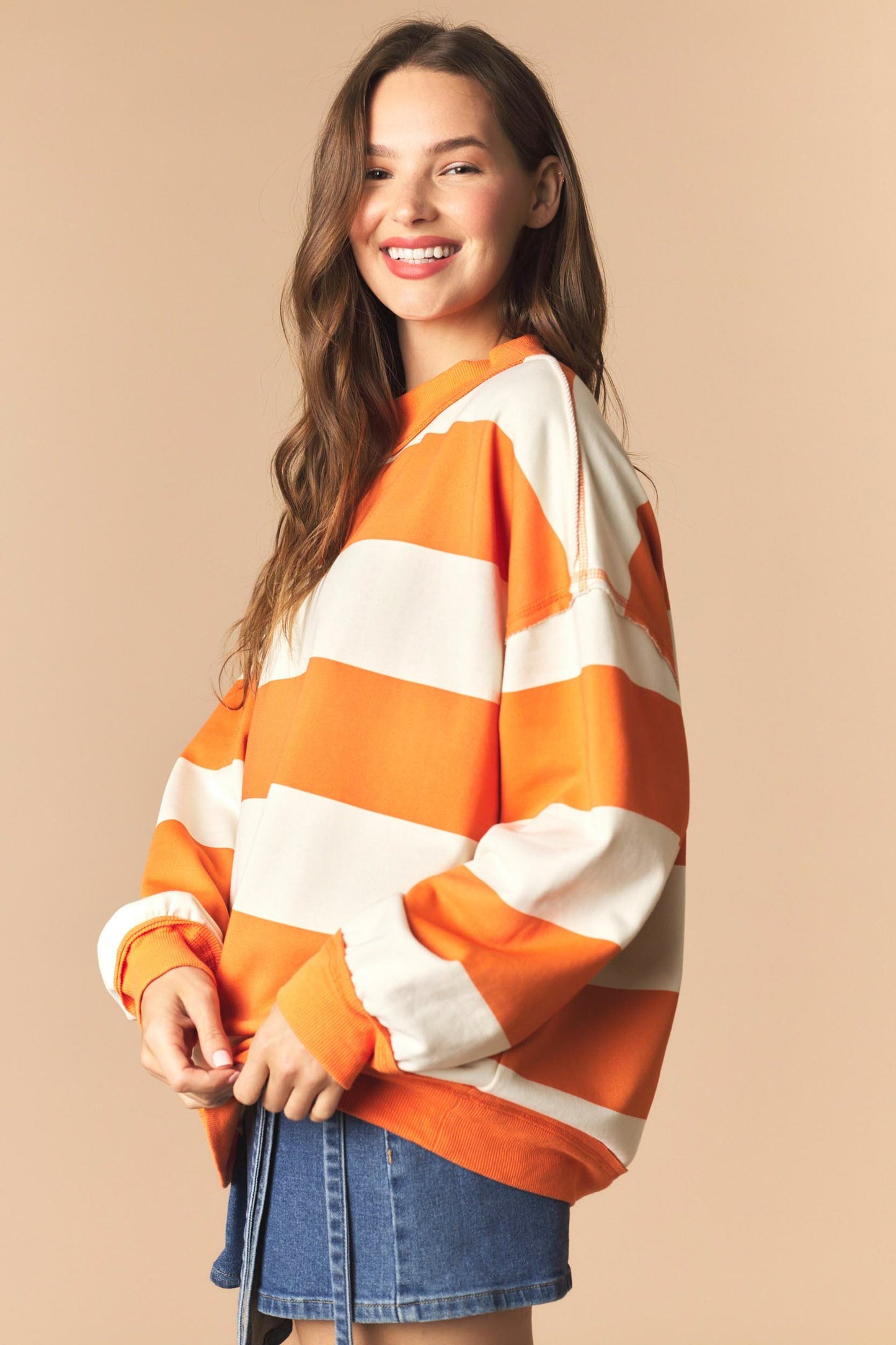Reversible Gameday Sweatshirt - ORANGE